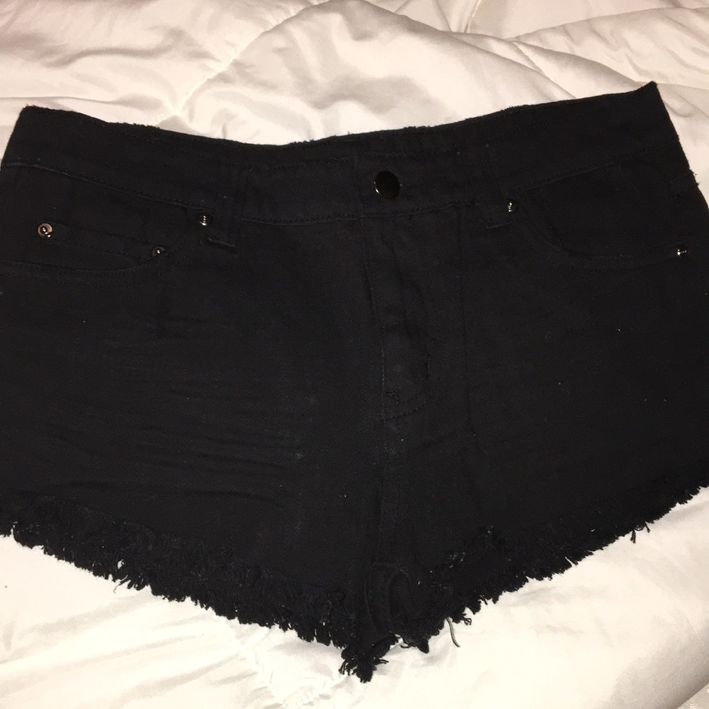 Forever 21 black denim shorts